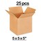 25 pcs Corrugated Shipping Boxes Durable Kraft Cardboard 5 x 5 x 5 Inch